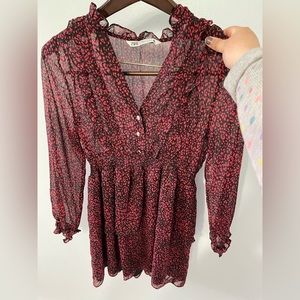 Zara mini dress with sleeves
